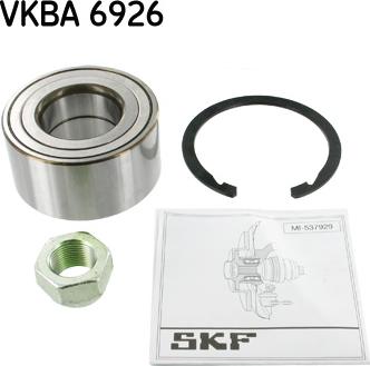 SKF VKBA 6926 - Комплект колесен лагер vvparts.bg