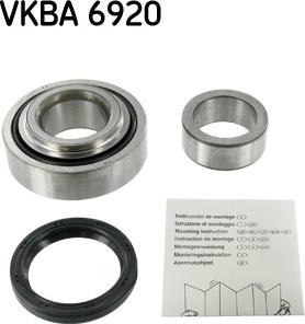 SKF VKBA 6920 - Комплект колесен лагер vvparts.bg