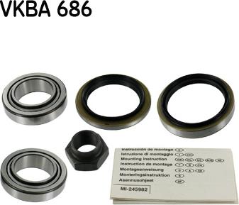 SKF VKBA 686 - Комплект колесен лагер vvparts.bg