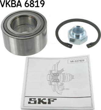 SKF VKBA 6819 - Комплект колесен лагер vvparts.bg