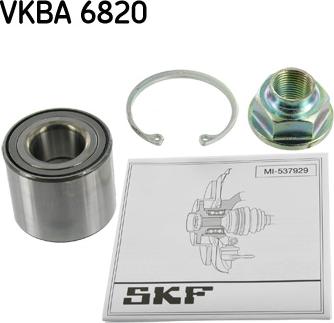 SKF VKBA 6820 - Комплект колесен лагер vvparts.bg