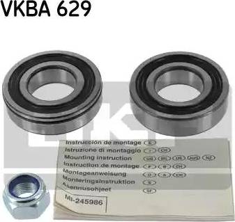 SKF VKBA 629 - Комплект колесен лагер vvparts.bg