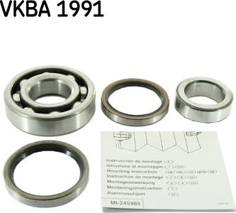 SKF VKBA 1991 - Комплект колесен лагер vvparts.bg