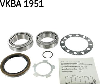 SKF VKBA 1951 - Комплект колесен лагер vvparts.bg