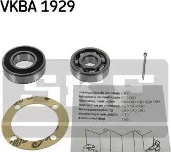 SKF VKBA 1929 - Комплект колесен лагер vvparts.bg