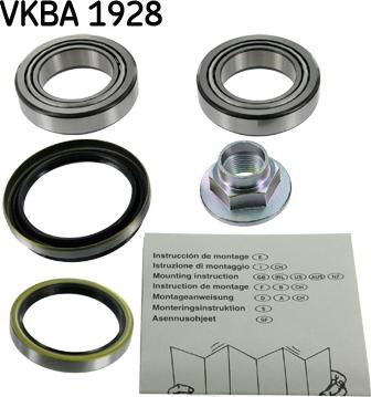 SKF VKBA 1928 - Комплект колесен лагер vvparts.bg