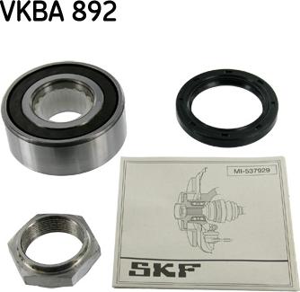 SKF VKBA 892 - Комплект колесен лагер vvparts.bg