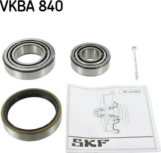 SKF VKBA 840 - Комплект колесен лагер vvparts.bg