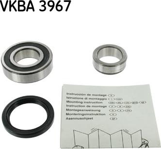 SKF VKBA 3967 - Комплект колесен лагер vvparts.bg