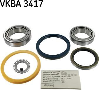 SKF VKBA 3417 - Комплект колесен лагер vvparts.bg