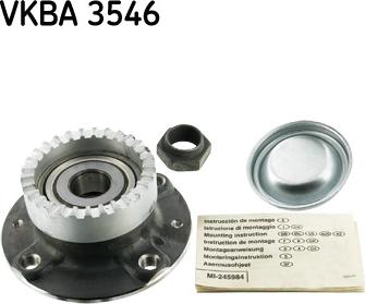 SKF VKBA 3546 - Комплект колесен лагер vvparts.bg