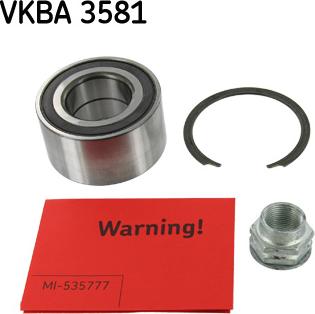 SKF VKBA 3581 - Комплект колесен лагер vvparts.bg