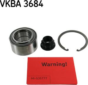 SKF VKBA 3684 - Комплект колесен лагер vvparts.bg