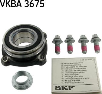 SKF VKBA 3675 - Комплект колесен лагер vvparts.bg