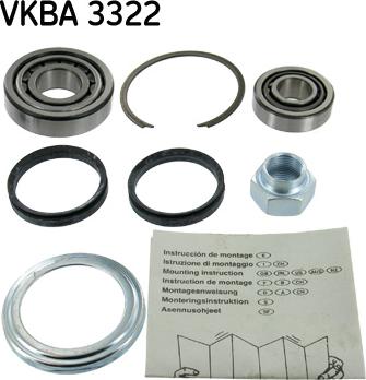 SKF VKBA 3322 - Комплект колесен лагер vvparts.bg