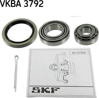 SKF VKBA 3792 - Комплект колесен лагер vvparts.bg