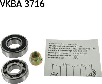 SKF VKBA 3716 - Комплект колесен лагер vvparts.bg