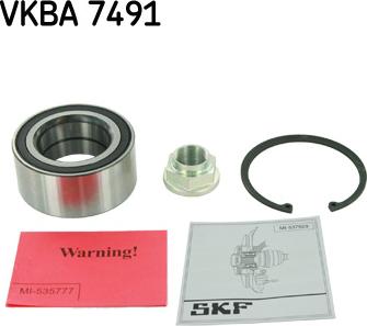 SKF VKBA 7491 - Комплект колесен лагер vvparts.bg