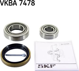 SKF VKBA 7478 - Комплект колесен лагер vvparts.bg