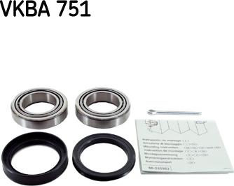 SKF VKBA 751 - Комплект колесен лагер vvparts.bg