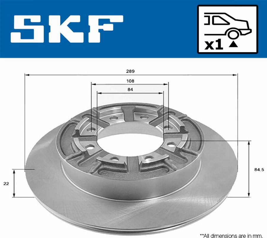 SKF VKBD 90098 S1 - Спирачен диск vvparts.bg