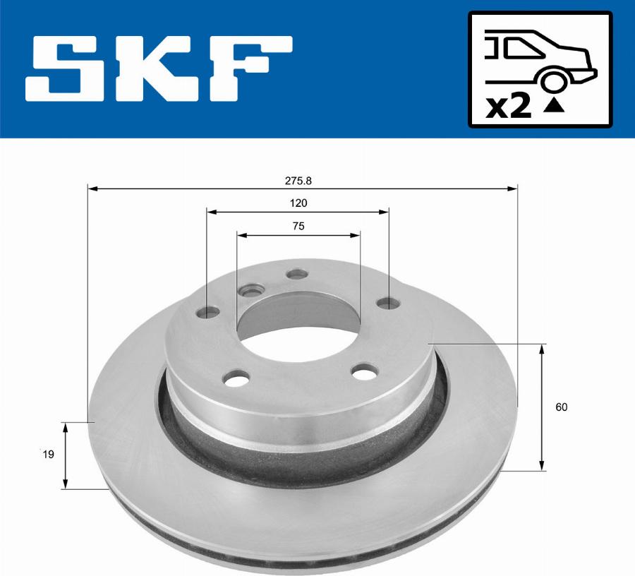 SKF VKBD 90192 V2 - Спирачен диск vvparts.bg