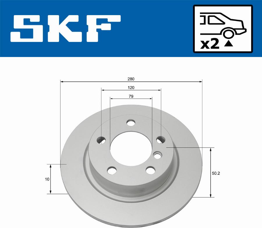 SKF VKBD 90148 S2 - Спирачен диск vvparts.bg