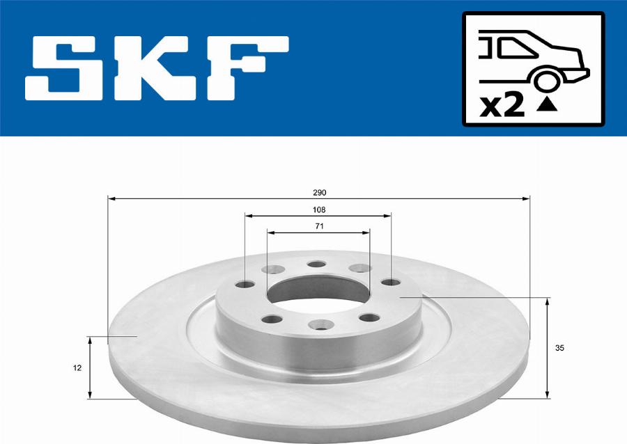 SKF VKBD 90155 S2 - Спирачен диск vvparts.bg