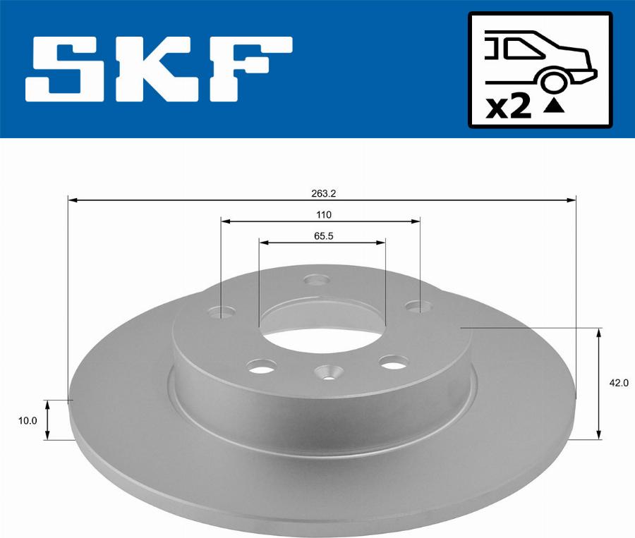 SKF VKBD 90115 S2 - Спирачен диск vvparts.bg