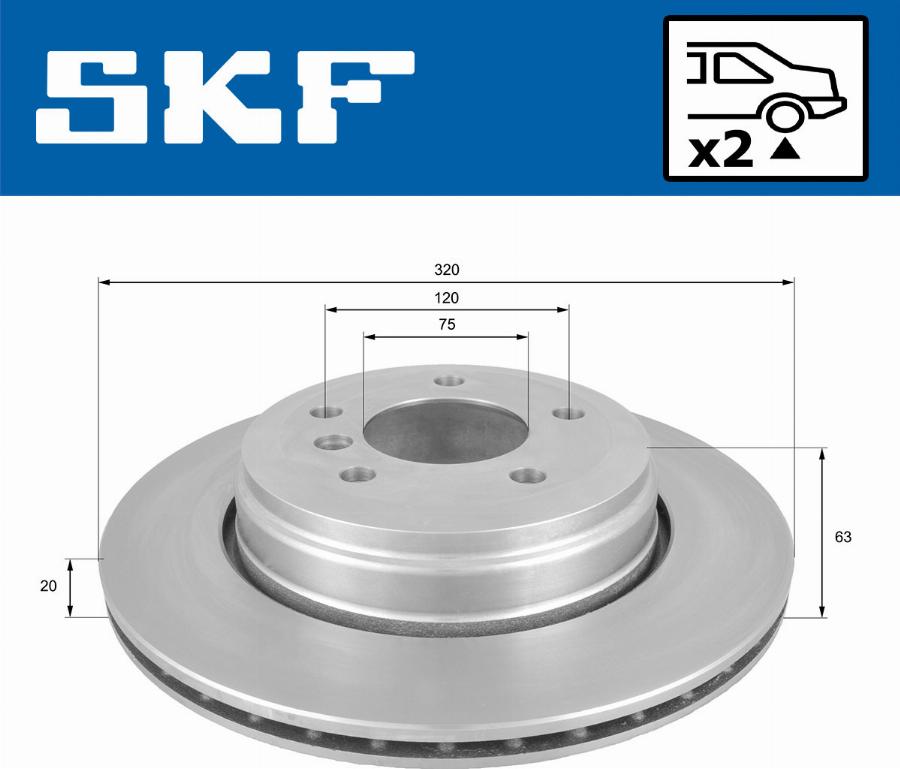 SKF VKBD 90180 V2 - Спирачен диск vvparts.bg