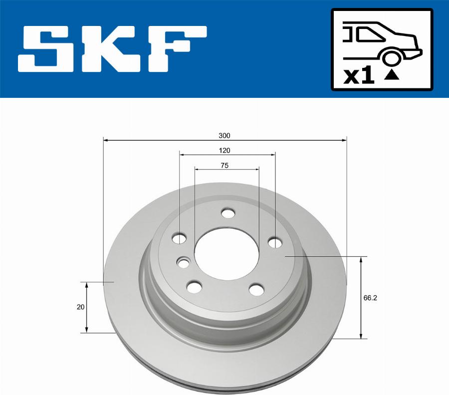 SKF VKBD 90120 V1 - Спирачен диск vvparts.bg