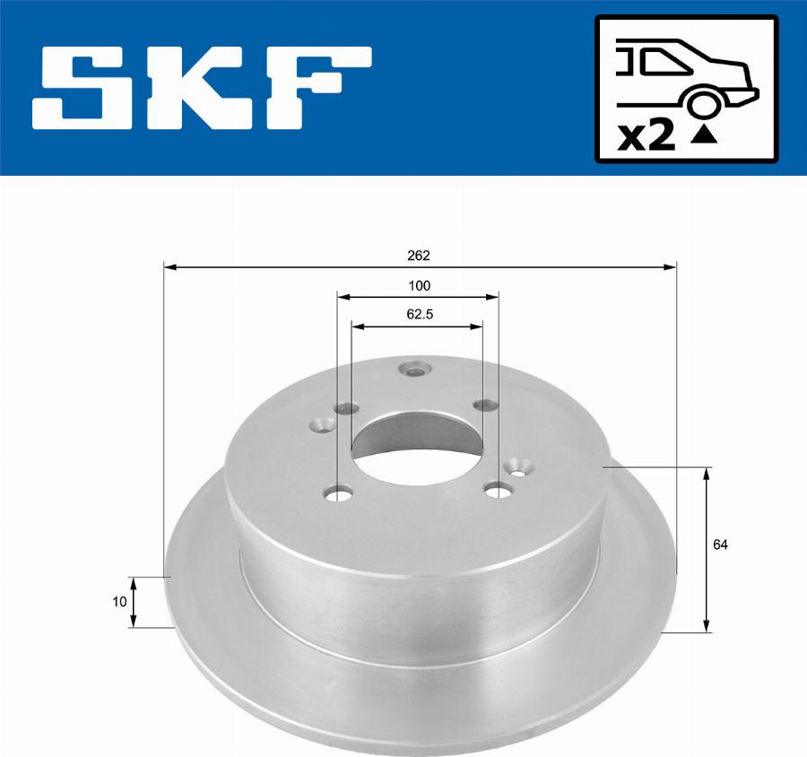 SKF VKBD 90307 S2 - Спирачен диск vvparts.bg