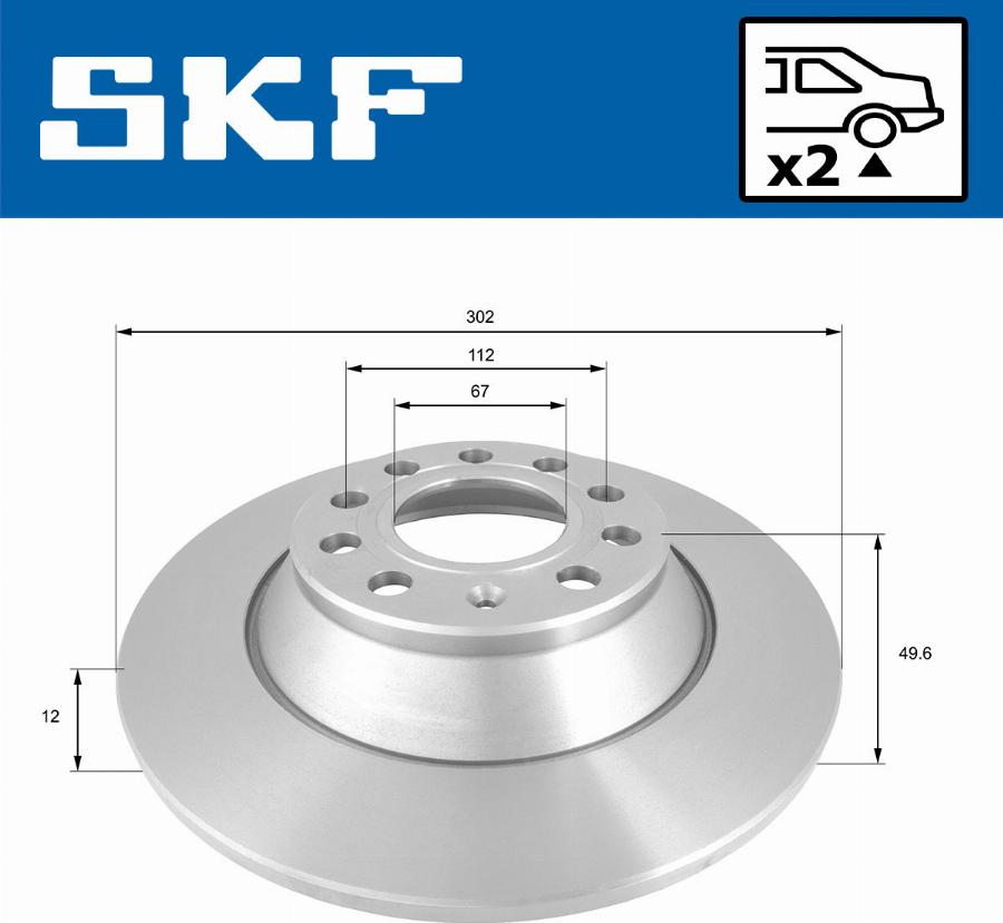 SKF VKBD 90209 S2 - Спирачен диск vvparts.bg