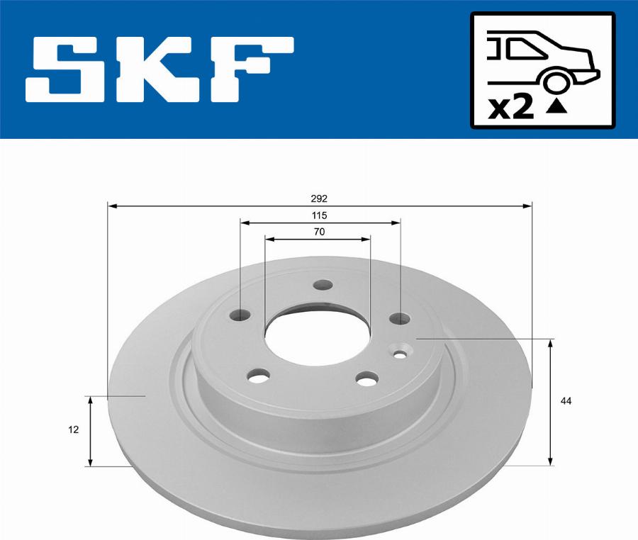 SKF VKBD 90229 S2 - Спирачен диск vvparts.bg