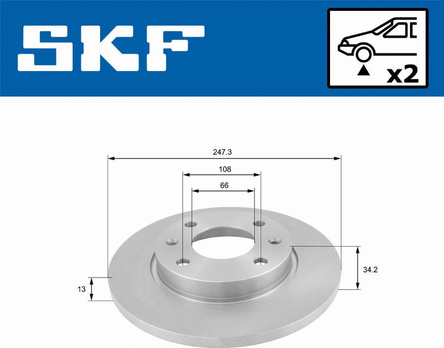 SKF VKBD 80059 S2 - Спирачен диск vvparts.bg