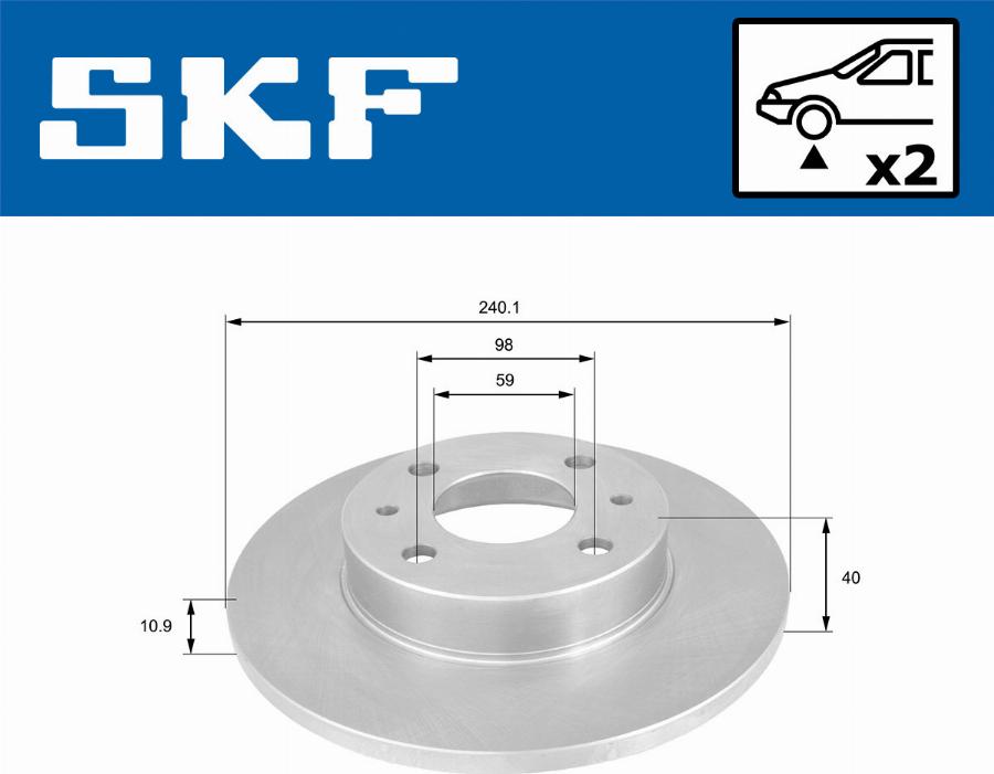 SKF VKBD 80058 S2 - Спирачен диск vvparts.bg