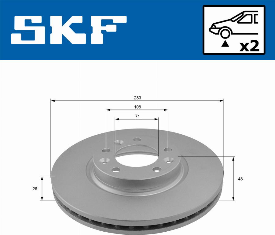 SKF VKBD 80061 V2 - Спирачен диск vvparts.bg