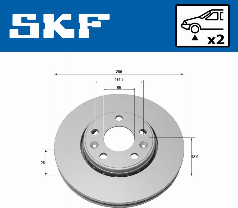 SKF VKBD 80018 V2 - Спирачен диск vvparts.bg