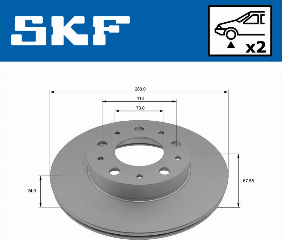 SKF VKBD 80036 V2 - Спирачен диск vvparts.bg