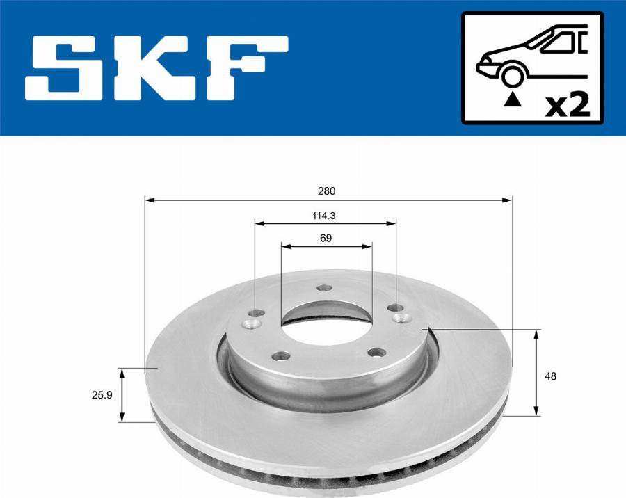 SKF VKBD 80029 V2 - Спирачен диск vvparts.bg