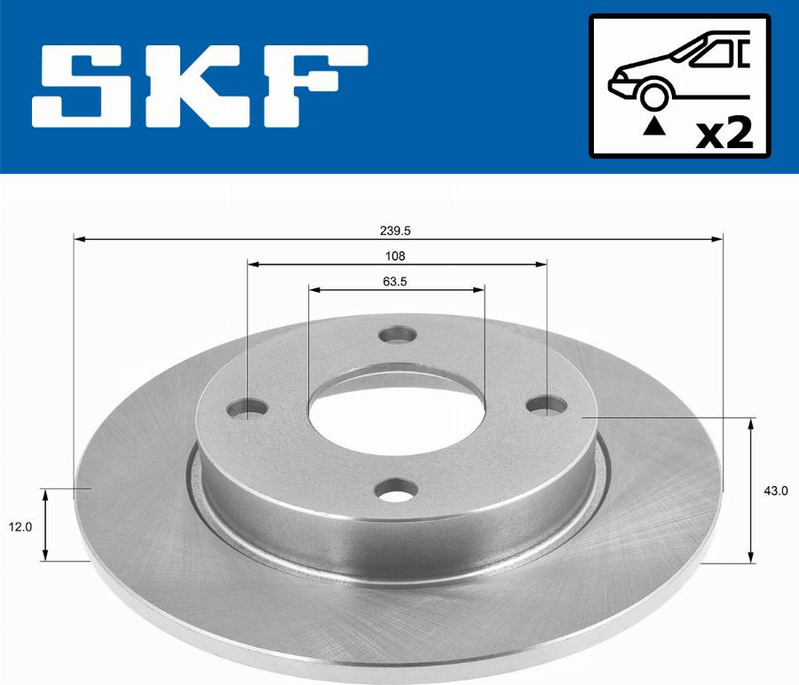 SKF VKBD 80076 S2 - Спирачен диск vvparts.bg