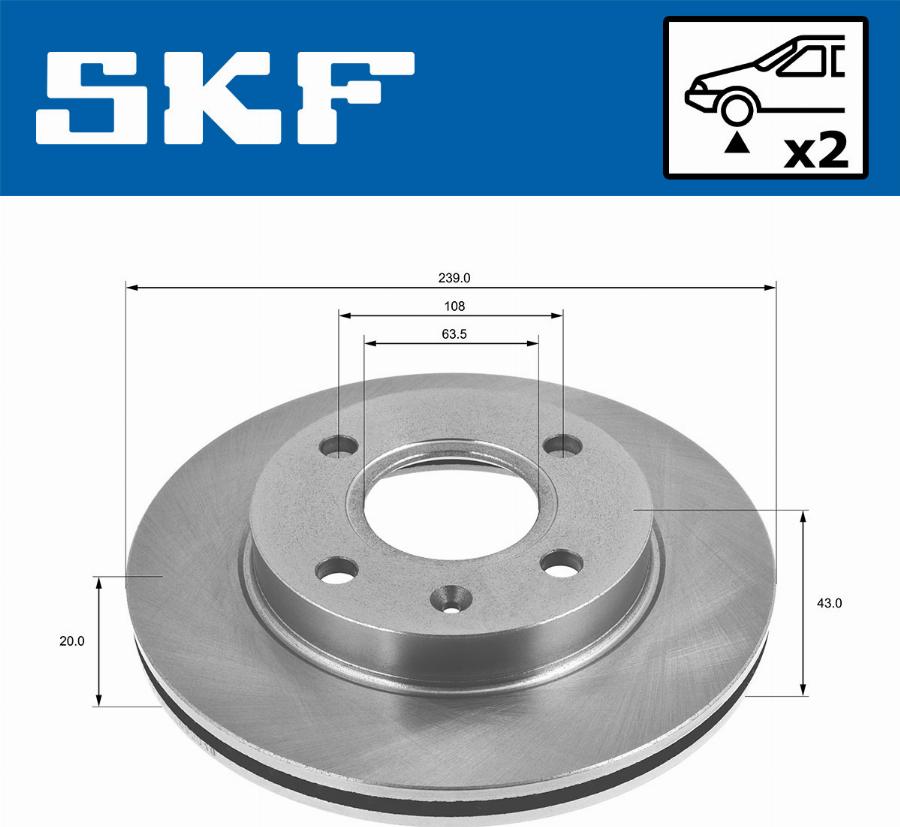 SKF VKBD 80073 V2 - Спирачен диск vvparts.bg