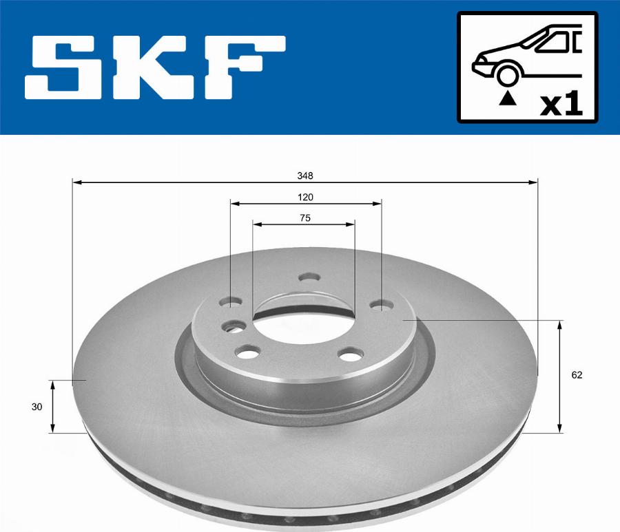 SKF VKBD 80199 V1 - Спирачен диск vvparts.bg