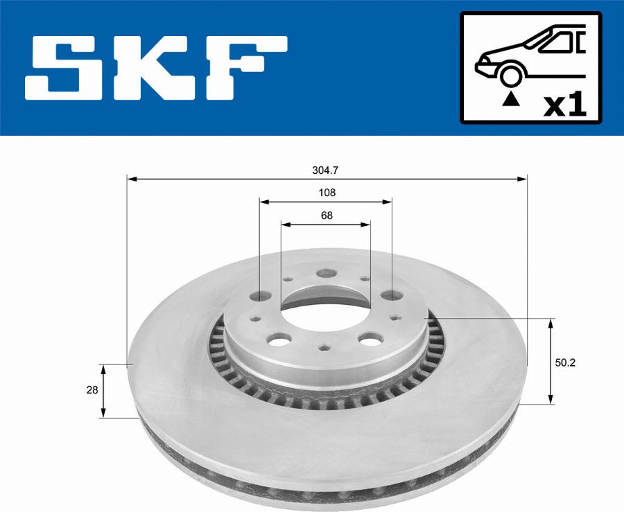SKF VKBD 80144 V1 - Спирачен диск vvparts.bg