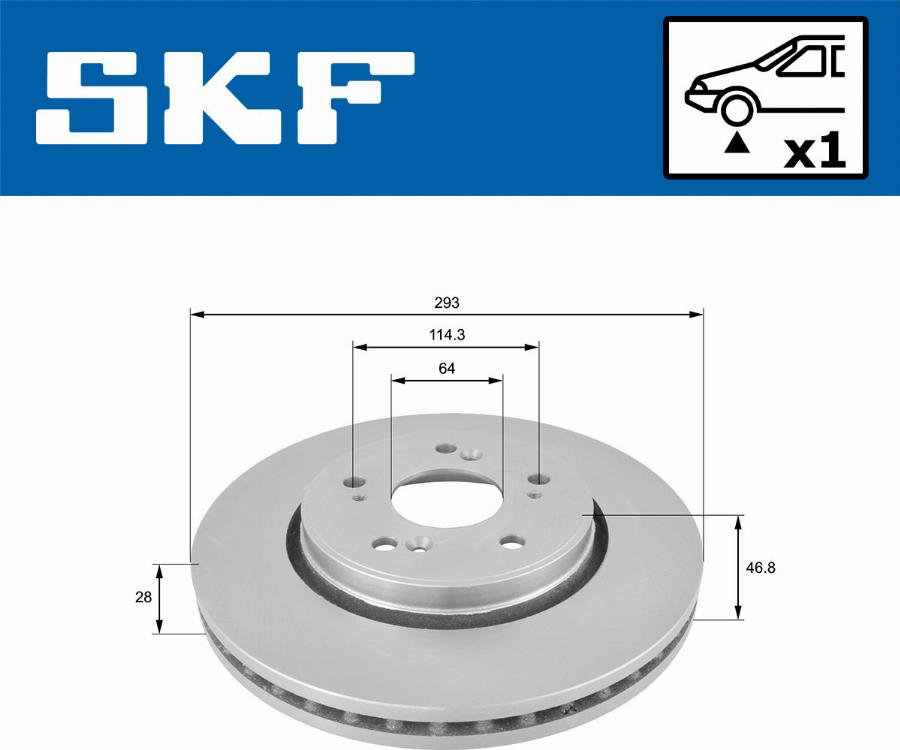 SKF VKBD 80141 V1 - Спирачен диск vvparts.bg