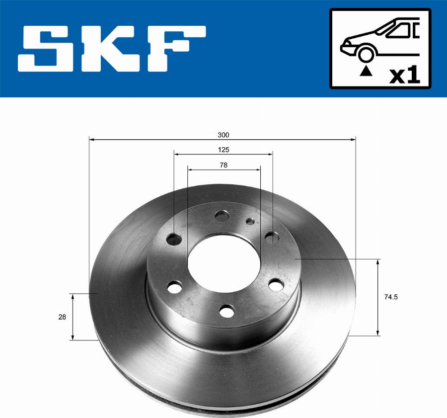 SKF VKBD 80156 V1 - Спирачен диск vvparts.bg