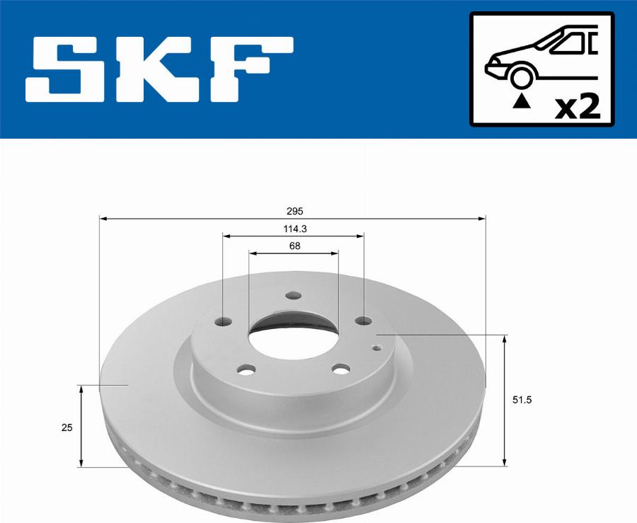 SKF VKBD 80164 V2 - Спирачен диск vvparts.bg