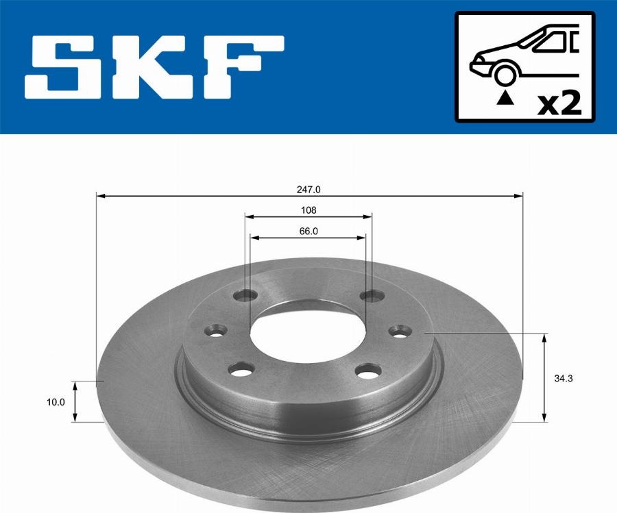 SKF VKBD 80165 S2 - Спирачен диск vvparts.bg