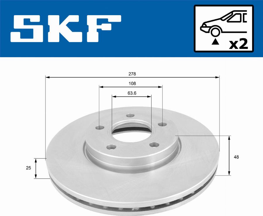 SKF VKBD 80103 V2 - Спирачен диск vvparts.bg