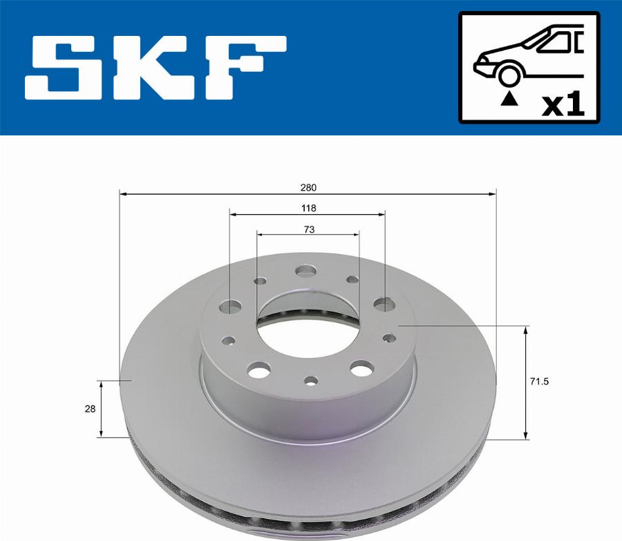 SKF VKBD 80139 V1 - Спирачен диск vvparts.bg